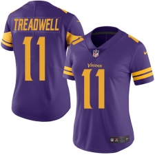 Women's Nike Minnesota Vikings #11 Laquon Treadwell Elite Purple Rush Vapor Untouchable NFL Jersey