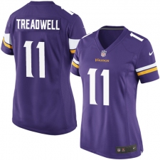 Women's Nike Minnesota Vikings #11 Laquon Treadwell Game Purple Team Color NFL Jersey
