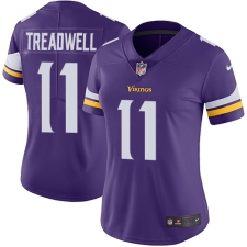 Women's Nike Minnesota Vikings #11 Laquon Treadwell Purple Team Color Vapor Untouchable Limited Player NFL Jersey