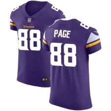 Men's Nike Minnesota Vikings #88 Alan Page Purple Team Color Vapor Untouchable Elite Player NFL Jersey