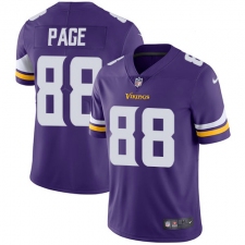 Youth Nike Minnesota Vikings #88 Alan Page Purple Team Color Vapor Untouchable Limited Player NFL Jersey
