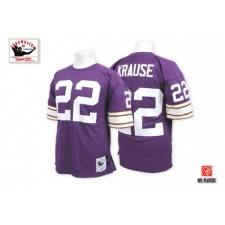 Mitchell And Ness Minnesota Vikings #22 Paul Krause Purple Team Color Authentic Throwback NFL Jersey