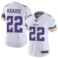 Women's Nike Minnesota Vikings #22 Paul Krause White Vapor Untouchable Limited Player NFL Jersey
