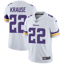 Youth Nike Minnesota Vikings #22 Paul Krause White Vapor Untouchable Limited Player NFL Jersey