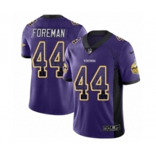 Men's Nike Minnesota Vikings #44 Chuck Foreman Limited Purple Rush Drift Fashion NFL Jersey