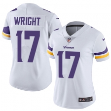 Women's Nike Minnesota Vikings #17 Jarius Wright Elite White NFL Jersey