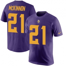 Nike Minnesota Vikings #21 Jerick McKinnon Purple Rush Pride Name & Number T-Shirt