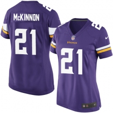 Women's Nike Minnesota Vikings #21 Jerick McKinnon Game Purple Team Color NFL Jersey