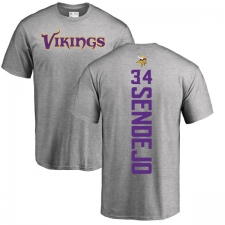 NFL Nike Minnesota Vikings #34 Andrew Sendejo Ash Backer T-Shirt