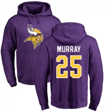 NFL Nike Minnesota Vikings #25 Latavius Murray Purple Name & Number Logo Pullover Hoodie