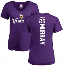 NFL Women's Nike Minnesota Vikings #25 Latavius Murray Purple Backer Slim Fit T-Shirt