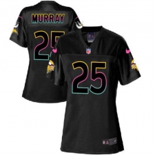 Women's Nike Minnesota Vikings #25 Latavius Murray Game Black Fashion NFL Jersey