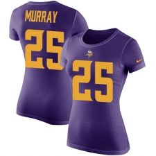 Women's Nike Minnesota Vikings #25 Latavius Murray Purple Rush Pride Name & Number T-Shirt