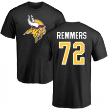 NFL Nike Minnesota Vikings #72 Mike Remmers Black Name & Number Logo T-Shirt