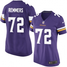 Women's Nike Minnesota Vikings #72 Mike Remmers Game Purple Team Color NFL Jersey