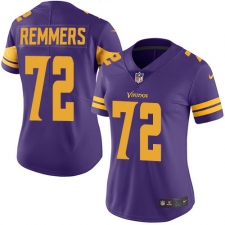 Women's Nike Minnesota Vikings #72 Mike Remmers Limited Purple Rush Vapor Untouchable NFL Jersey