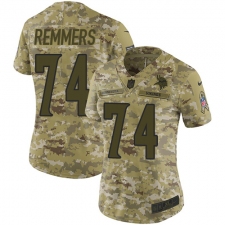 Women's Nike Minnesota Vikings #74 Mike Remmers Limited Camo 2018 Salute to Service NFL Jersey