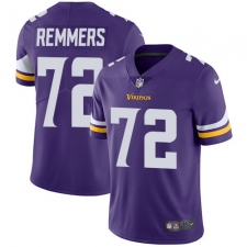 Youth Nike Minnesota Vikings #72 Mike Remmers Purple Team Color Vapor Untouchable Limited Player NFL Jersey