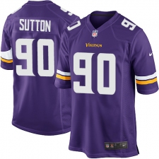 Men's Nike Minnesota Vikings #90 Will Sutton Game Purple Team Color NFL Jersey