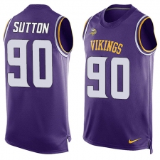 Men's Nike Minnesota Vikings #90 Will Sutton Limited Purple Player Name & Number Tank Top NFL Jersey