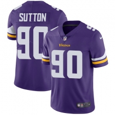 Men's Nike Minnesota Vikings #90 Will Sutton Purple Team Color Vapor Untouchable Limited Player NFL Jersey
