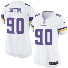 Women's Nike Minnesota Vikings #90 Will Sutton Game White NFL Jersey