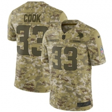 Youth Nike Minnesota Vikings #33 Dalvin Cook Limited Camo 2018 Salute to Service NFL Jersey