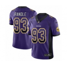 Men's Nike Minnesota Vikings #93 John Randle Limited Purple Rush Drift Fashion NFL Jersey