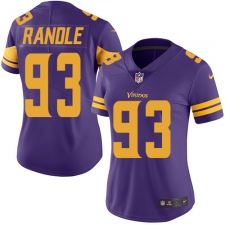 Women's Nike Minnesota Vikings #93 John Randle Elite Purple Rush Vapor Untouchable NFL Jersey
