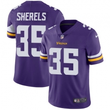Men's Nike Minnesota Vikings #35 Marcus Sherels Purple Team Color Vapor Untouchable Limited Player NFL Jersey