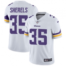 Men's Nike Minnesota Vikings #35 Marcus Sherels White Vapor Untouchable Limited Player NFL Jersey
