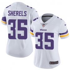 Women's Nike Minnesota Vikings #35 Marcus Sherels White Vapor Untouchable Limited Player NFL Jersey