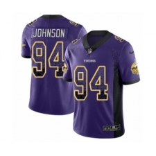 Men's Nike Minnesota Vikings #94 Jaleel Johnson Limited Purple Rush Drift Fashion NFL Jersey