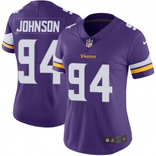 Women's Nike Minnesota Vikings #94 Jaleel Johnson Purple Team Color Vapor Untouchable Limited Player NFL Jersey