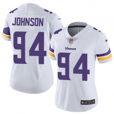 Women's Nike Minnesota Vikings #94 Jaleel Johnson White Vapor Untouchable Limited Player NFL Jersey
