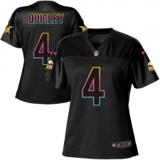 Women's Nike Minnesota Vikings #4 Ryan Quigley Game Black Fashion NFL Jersey