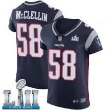 Men's Nike New England Patriots #58 Shea McClellin Navy Blue Team Color Vapor Untouchable Elite Player Super Bowl LII NFL Jersey