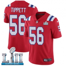 Men's Nike New England Patriots #56 Andre Tippett Red Alternate Vapor Untouchable Limited Player Super Bowl LII NFL Jersey