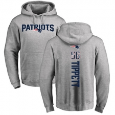 NFL Nike New England Patriots #56 Andre Tippett Ash Backer Pullover Hoodie
