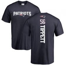 NFL Nike New England Patriots #56 Andre Tippett Navy Blue Backer T-Shirt