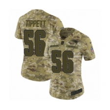 Women's Nike New England Patriots #56 Andre Tippett Limited Camo 2018 Salute to Service NFL Jersey