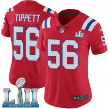 Women's Nike New England Patriots #56 Andre Tippett Red Alternate Vapor Untouchable Limited Player Super Bowl LII NFL Jersey