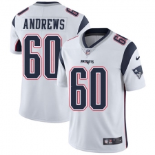 Youth Nike New England Patriots #60 David Andrews White Vapor Untouchable Limited Player NFL Jersey