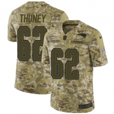 Youth Nike New England Patriots #62 Joe Thuney Limited Camo 2018 Salute to Service NFL Jersey