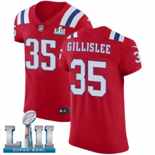 Men's Nike New England Patriots #35 Mike Gillislee Red Alternate Vapor Untouchable Elite Player Super Bowl LII NFL Jersey