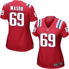 Women's Nike New England Patriots #69 Shaq Mason Game Red Alternate NFL Jersey
