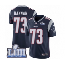Men's Nike New England Patriots #73 John Hannah Navy Blue Team Color Vapor Untouchable Limited Player Super Bowl LIII Bound NFL Jersey