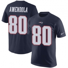 Nike New England Patriots #80 Danny Amendola Navy Blue Rush Pride Name & Number T-Shirt