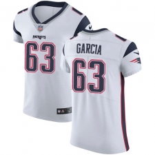 Men's Nike New England Patriots #63 Antonio Garcia White Vapor Untouchable Elite Player NFL Jersey