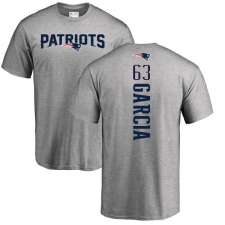 NFL Nike New England Patriots #63 Antonio Garcia Ash Backer T-Shirt